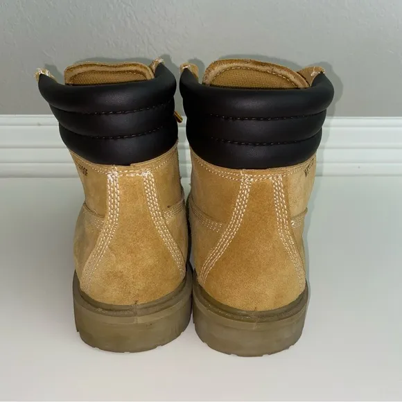 Knapp Men's Heavy Duty Oil Resistant Steel Toe Work Boots Tan Size US 8.5W KN161