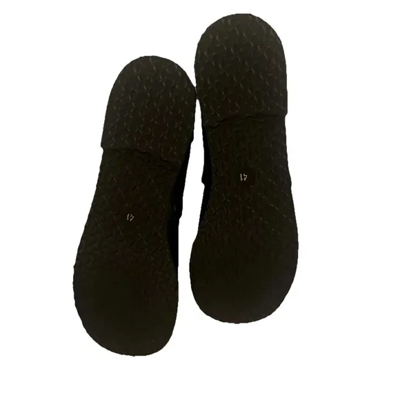 Kokka Leather Black T-Bar Sandals Shoes From Greece 9.5