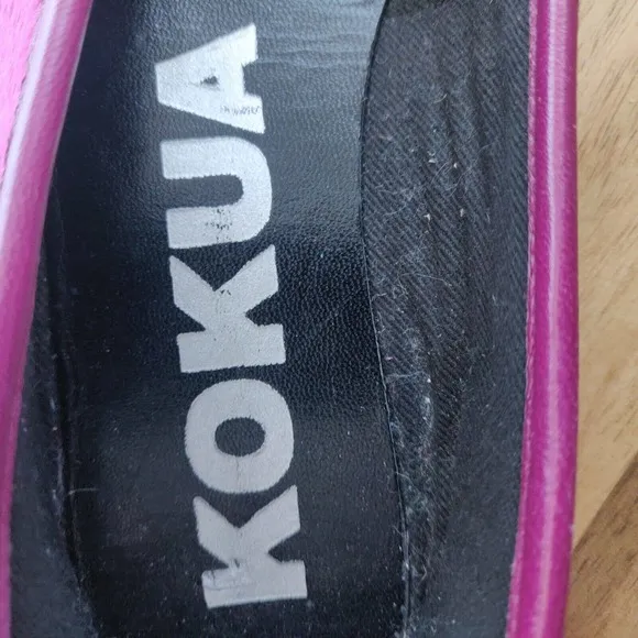 Kokua Shoes Ballet Flats Calf Hair Slip-on Pink Magenta Size 5.4 EU 36.