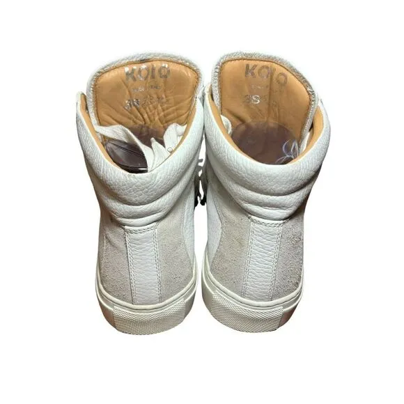 KOlO Men’s Size EU 38 US 7 Capri Triple White Leather Shoes Designer Casual