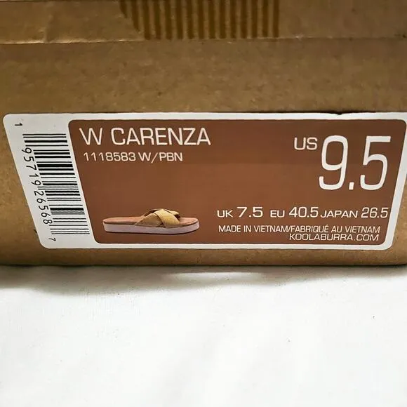Koolaburra by Ugg New yellow &amp; white Carenza twist slide sandal size 9.5
