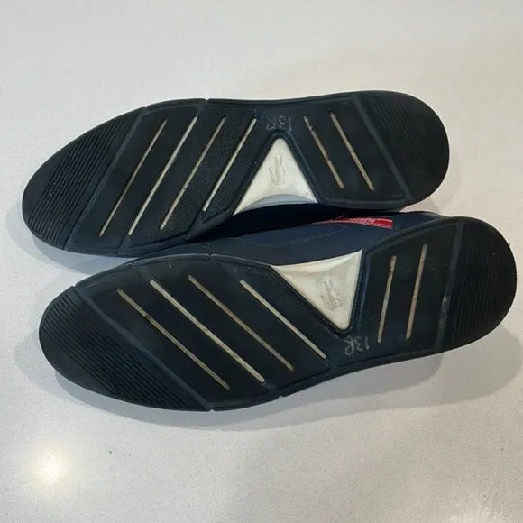 Lacoste Menerva Size 12 Blue Navy &amp; Red Athletic Shoes