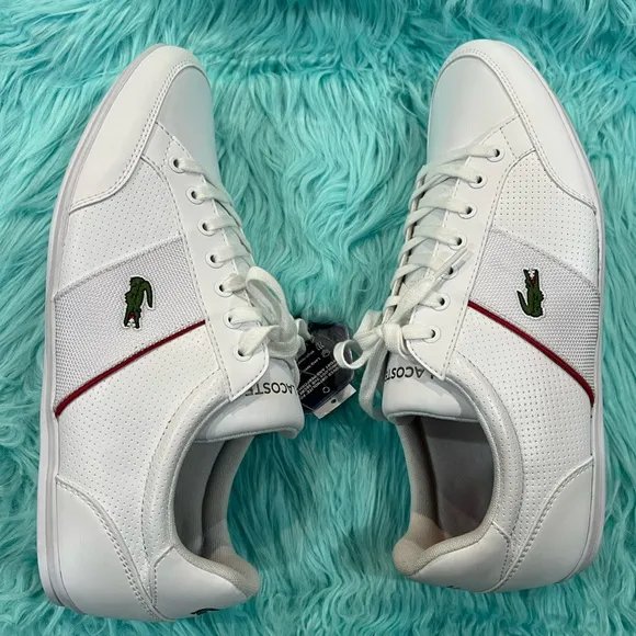 Lacoste Nivolor 0721 1 P Cma Mens White Leather Lifestyle Sneakers Shoes