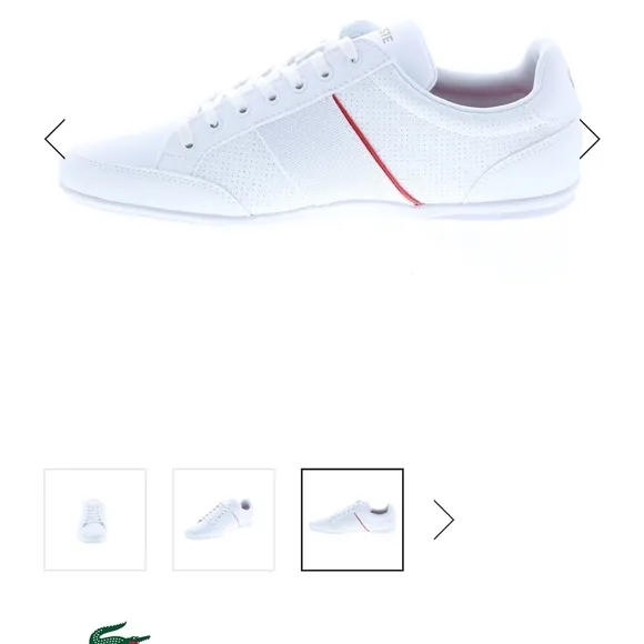 Lacoste Nivolor 0721 1 P Cma Mens White Leather Lifestyle Sneakers Shoes