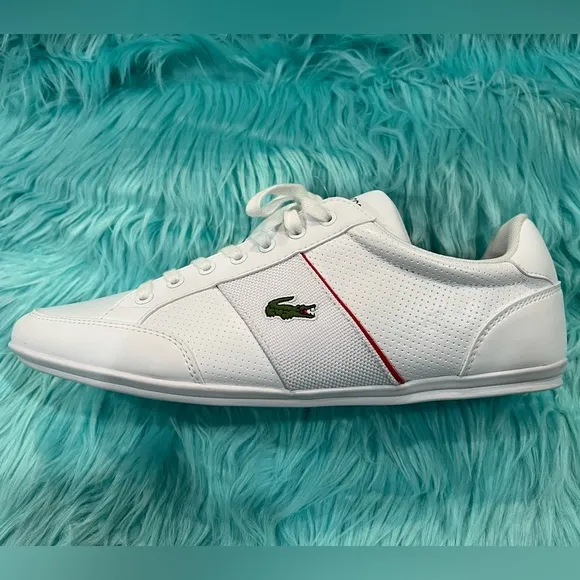 Lacoste Nivolor 0721 1 P Cma Mens White Leather Lifestyle Sneakers Shoes