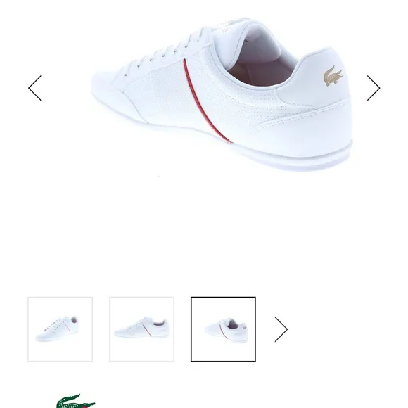 Lacoste Nivolor 0721 1 P Cma Mens White Leather Lifestyle Sneakers Shoes