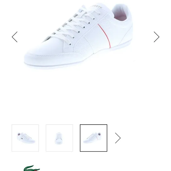 Lacoste Nivolor 0721 1 P Cma Mens White Leather Lifestyle Sneakers Shoes