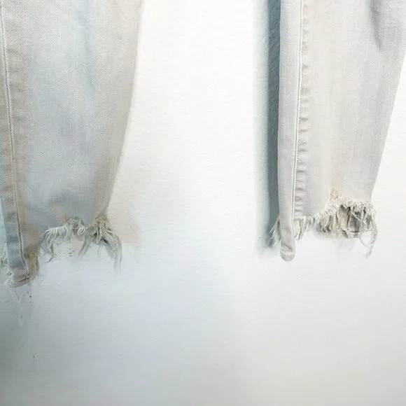 L'Agence High Line High Rise Skinny Distressed Jeans in Biscuit 24