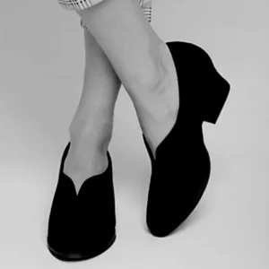 L'Amour Des Pieds  Jessica Black Suede Shoes