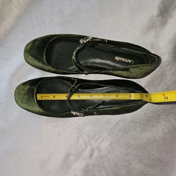 Larroude Blair Ballet Flat In Bosco Velvet Shoes Sz 7