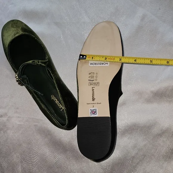 Larroude Blair Ballet Flat In Bosco Velvet Shoes Sz 7