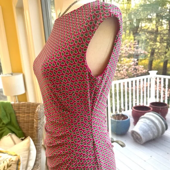 LAUREN Ralph Lauren 4 NWT Sleeveless Midi Jersey Dress w Ruche at Left Hip