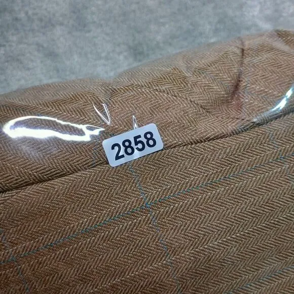 Lauren Ralph Lauren Blazer Men's 42R Biege‎ Wool Silk Blend Lord &amp; Taylor Plaid