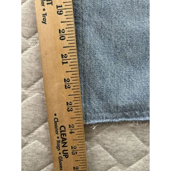 Le Superbe Jeans Womens 26 Blue Embellished Straight Leg Crop Beaded Casual