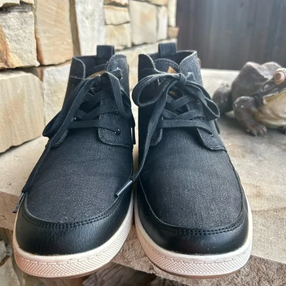 Levi’s Hi-top denim mens casual canvas lace up sneakers Sz-9.  F