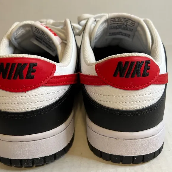 Like New Nike Dunk Low Retro Casual Shoes in white/red/black Mens Size 11.5