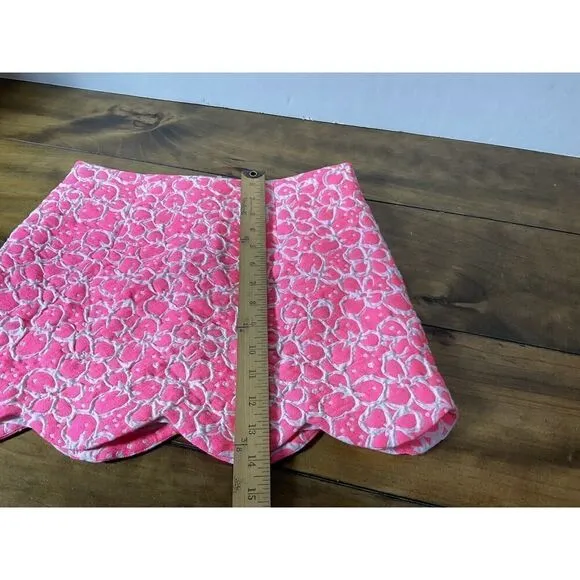LILLY PULITZER Hot Pink Scalloped Tate Skirt Size 0
