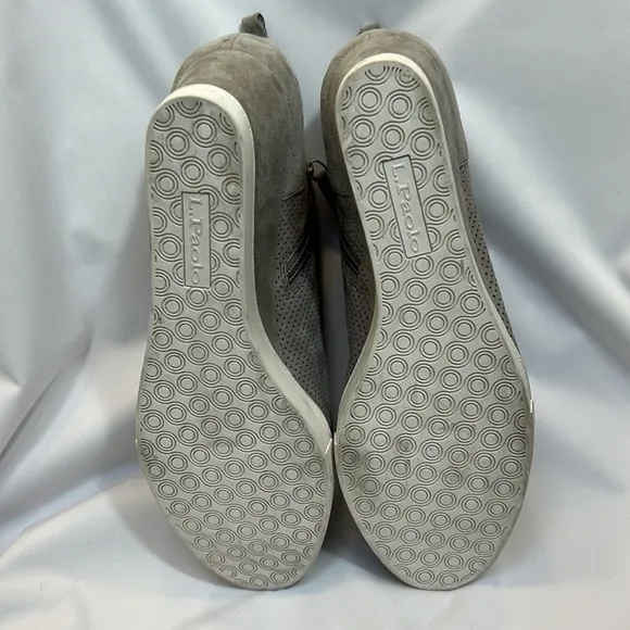 Linea Paolo Felicia Gray Suede Wedge Sneakers-Size 13M