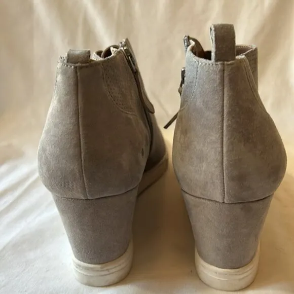 Linea Paolo Gray Felicia Suede Wedge Sneakers-Size 12 M NWOB
