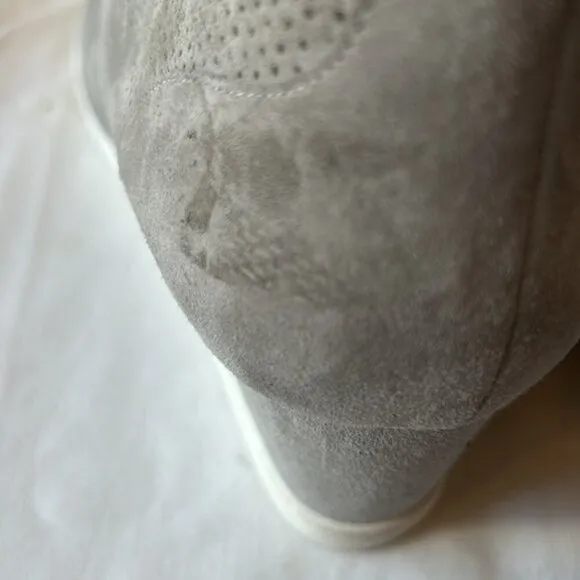 Linea Paolo Gray Felicia Suede Wedge Sneakers-Size 13 M   NWOB