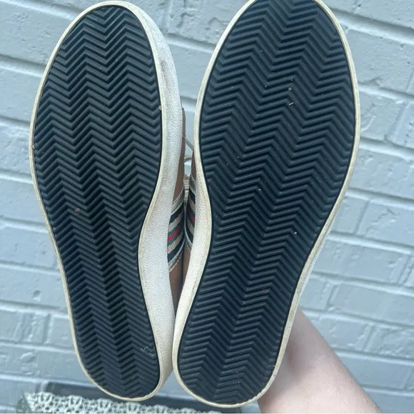 Linea Paolo Tan Striped Sneakers