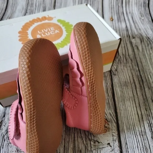 Livie and Luca Ruche Sandals Pink Color No Box Classic Honeycomb Sole