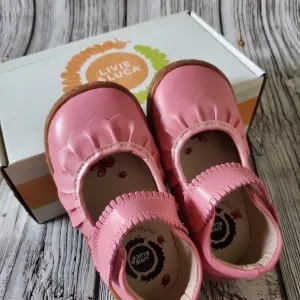 Livie and Luca Ruche Sandals Pink Color No Box Classic Honeycomb Sole