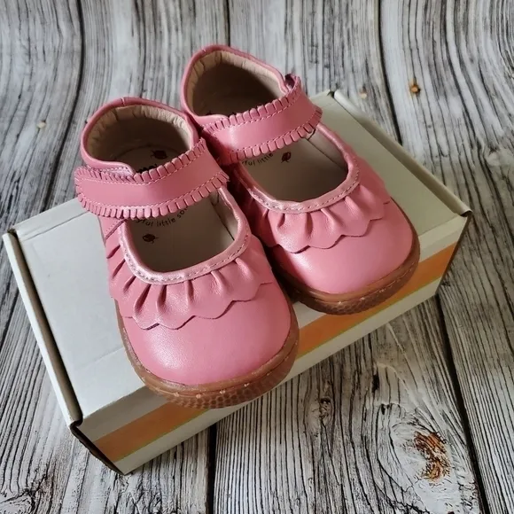 Livie and Luca Ruche Sandals Pink Color No Box Classic Honeycomb Sole