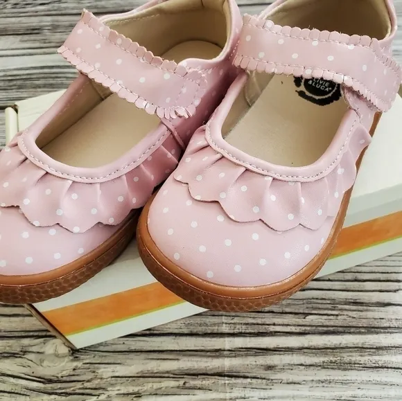 Livie and Luca Ruche Shoes Sandals Polka Dot NIB