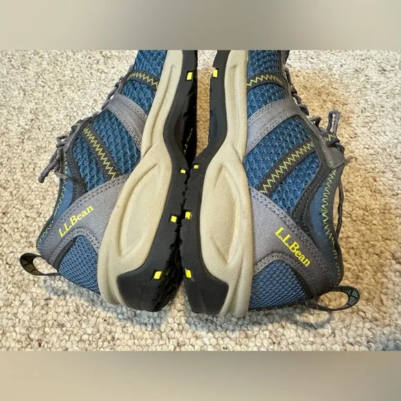 L.L. Bean Blue and Gray Athletic Shoes with Breathable Mesh