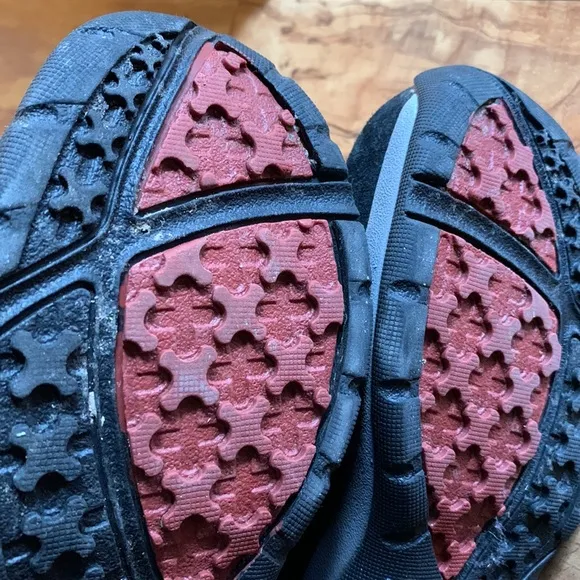L.L. Bean women size 7 black gray red suede leather mesh hiker fall winter boots