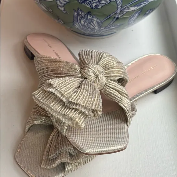 Loeffler Randall Daphne Bow Slide Sandals 8