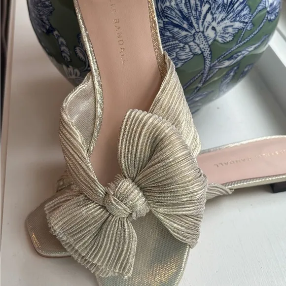 Loeffler Randall Daphne Bow Slide Sandals 8