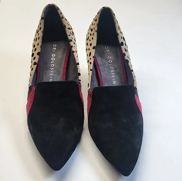 LOGO By Lori Goldstein Leopard Suede Pumps Size 7M
