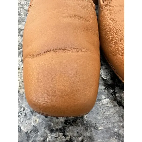 Loq Leather Flat Shoes Made In Spain Brown Women’s Size 39