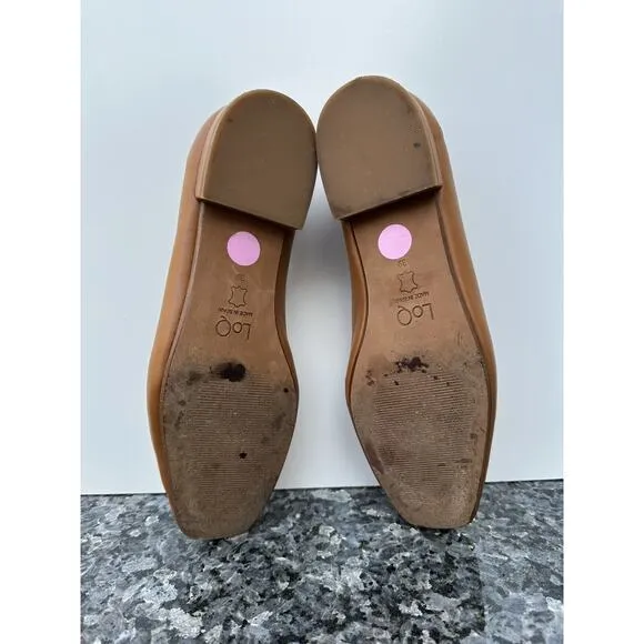 Loq Leather Flat Shoes Made In Spain Brown Women’s Size 39