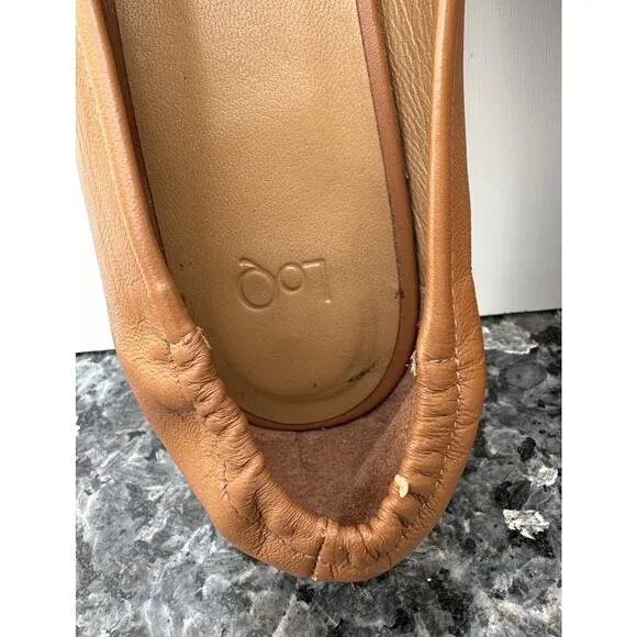 Loq Leather Flat Shoes Made In Spain Brown Women’s Size 39