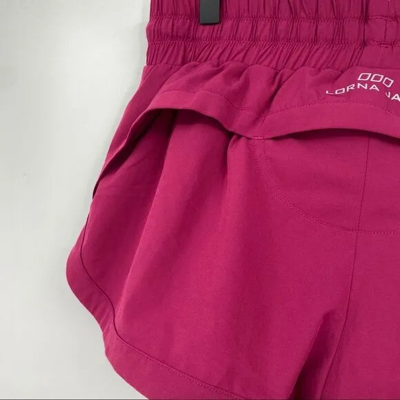 Lorna Jane running shorts raspberry wine maroon woman’s size small