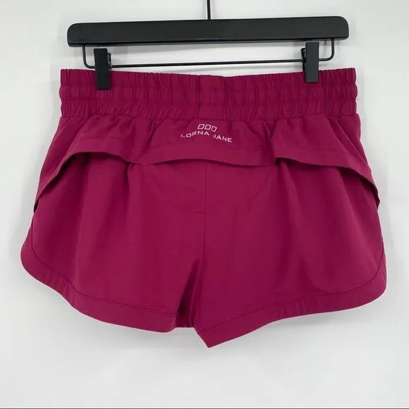 Lorna Jane running shorts raspberry wine maroon woman’s size small