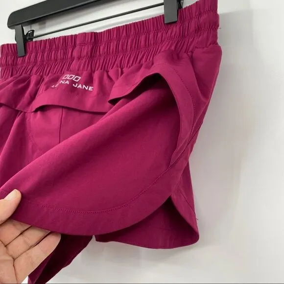 Lorna Jane running shorts raspberry wine maroon woman’s size small