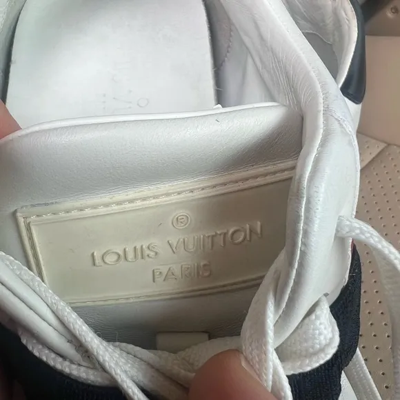 Louis Vuitton White and Blue Sneakers with Sporty Design