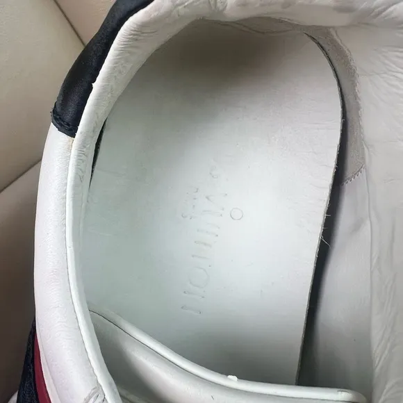 Louis Vuitton White and Blue Sneakers with Sporty Design