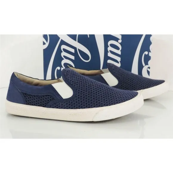 Lucky Brand Viah Slip On Sneaker Moroccan Blue Fisher Woven Size 10