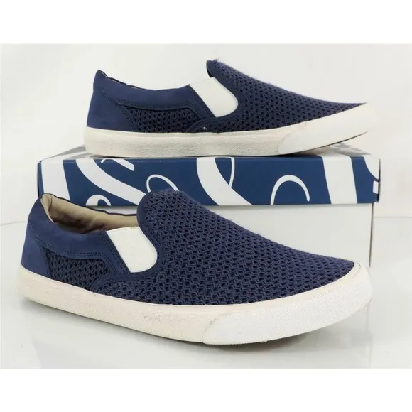 Lucky Brand Viah Slip On Sneaker Moroccan Blue Fisher Woven Size 10