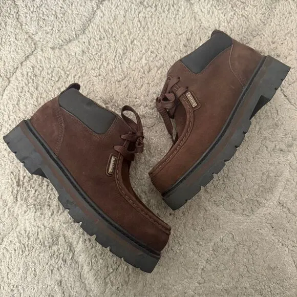 Lugz Drifter Ripstop Chukka Boots Ankle Brown Slip Resistant Mens Size 6.5