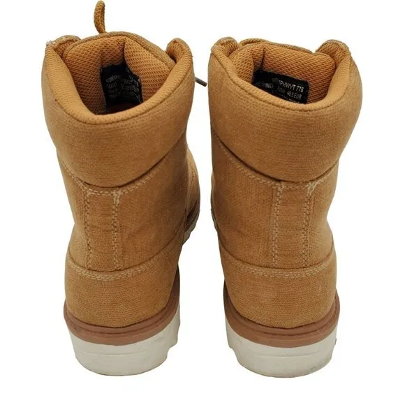 𝅺lugz Flexastride Brown Slip Resistant Memory Foam Work Style Ankle Boots Size 9