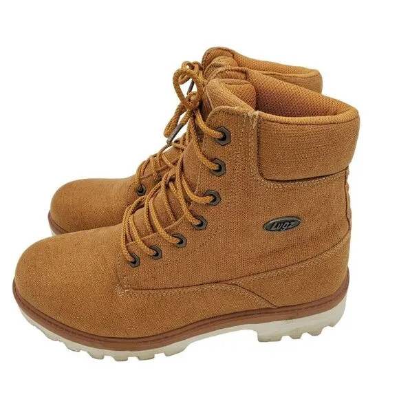 𝅺lugz Flexastride Brown Slip Resistant Memory Foam Work Style Ankle Boots Size 9