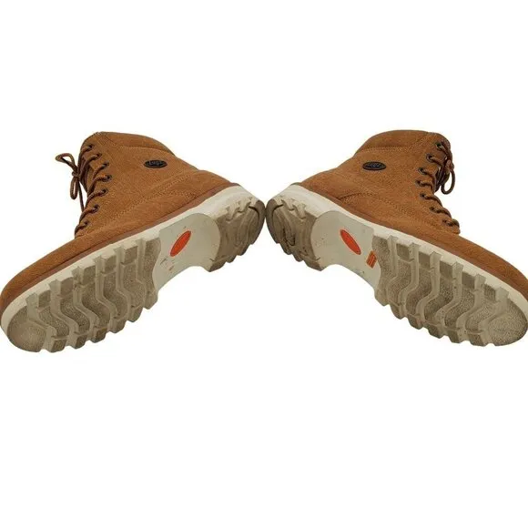 𝅺lugz Flexastride Brown Slip Resistant Memory Foam Work Style Ankle Boots Size 9