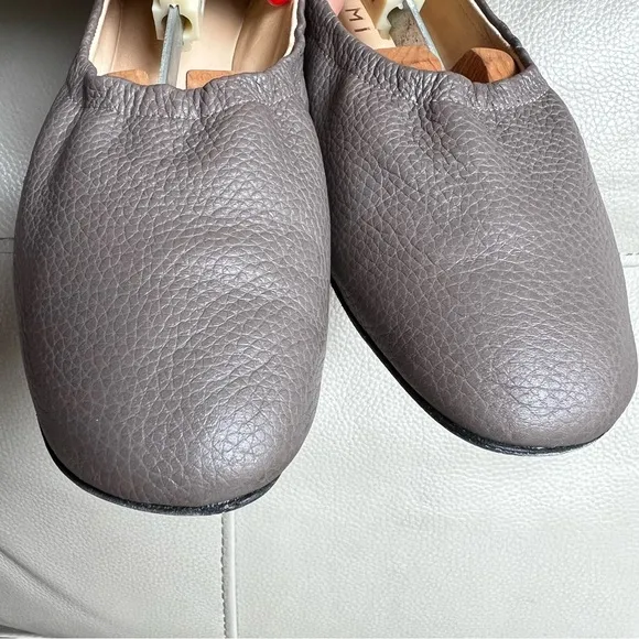 M. GEMI Italian Handcrafted Leather Ballets Flat Shoes Sz 36.5 US 6 Taupe Soft
