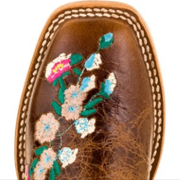 MACIE BEAN Girls' Honey Bunch Western Square Toe Boots In Tan 2.